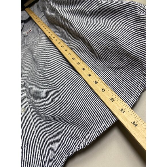 Ben Davis Heavyweight Cotton Hickory Striped Button Up Work Shirt Sz 3XL Shacket - Picture 6 of 16